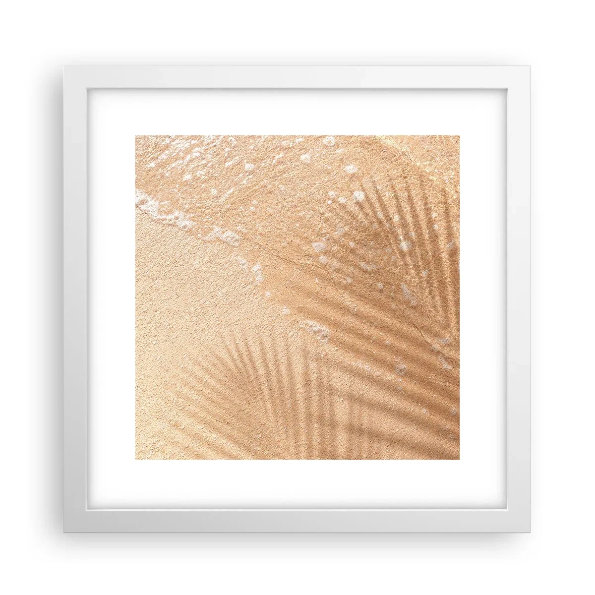 Plakat i hvid ramme - Skyggen af en varm sommer - 30x30 cm