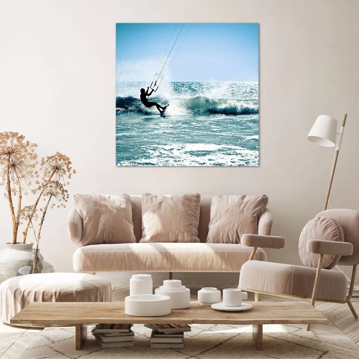 Lærredstryk - Billede på lærred - Lad dig rive med - 40x40 cm