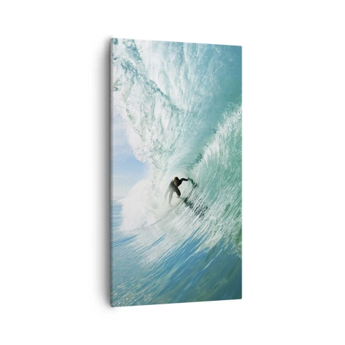 Lærredstryk - Billede på lærred - Altid på bølgen - 55x100 cm