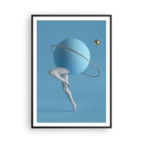 Plakat i sort ramme - Og planeterne går amok - 70x100 cm