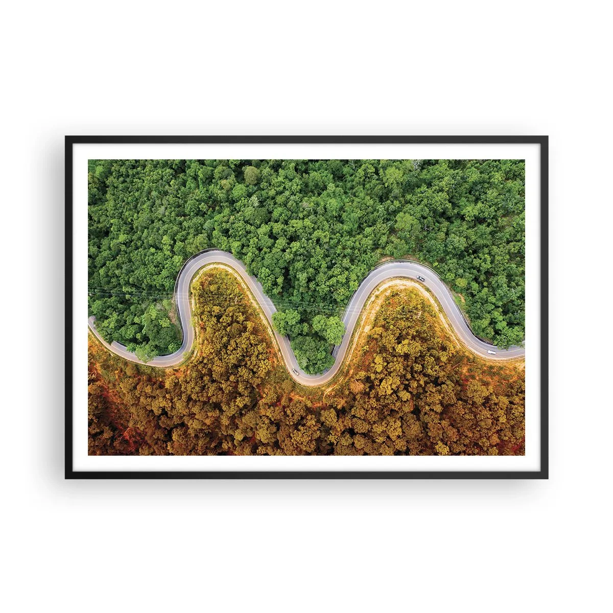 Plakat i sort ramme - Grænser og gennembrud - 100x70 cm