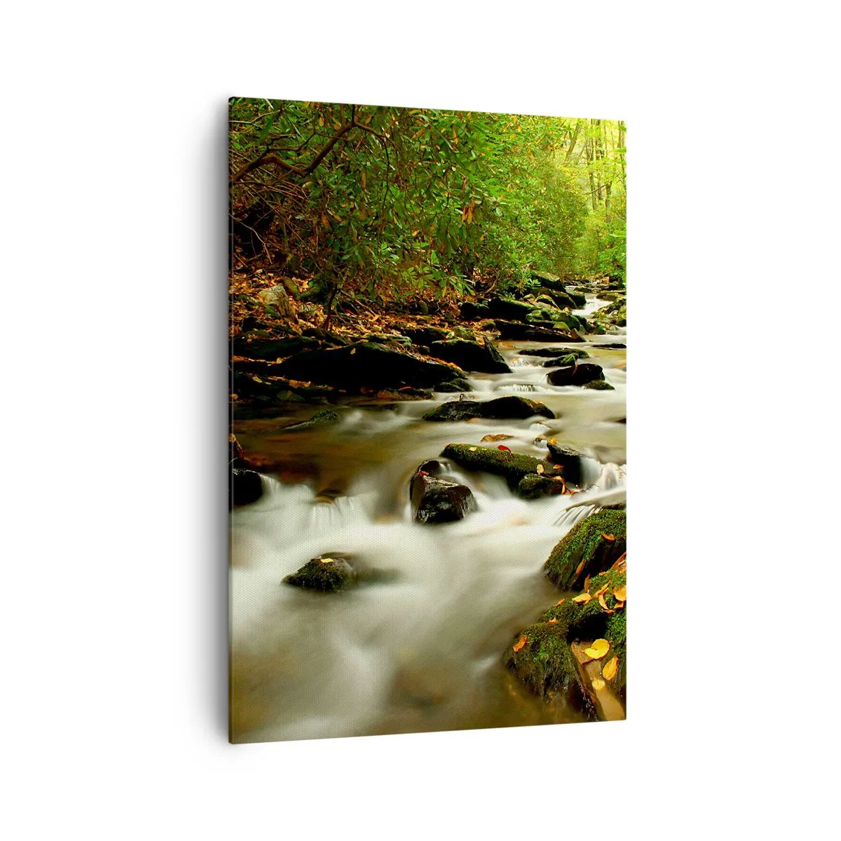 Lærredstryk - Billede på lærred - Som flydende sølv - 70x100 cm