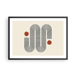 Plakat i sort ramme - Fra start til slut - 70x50 cm