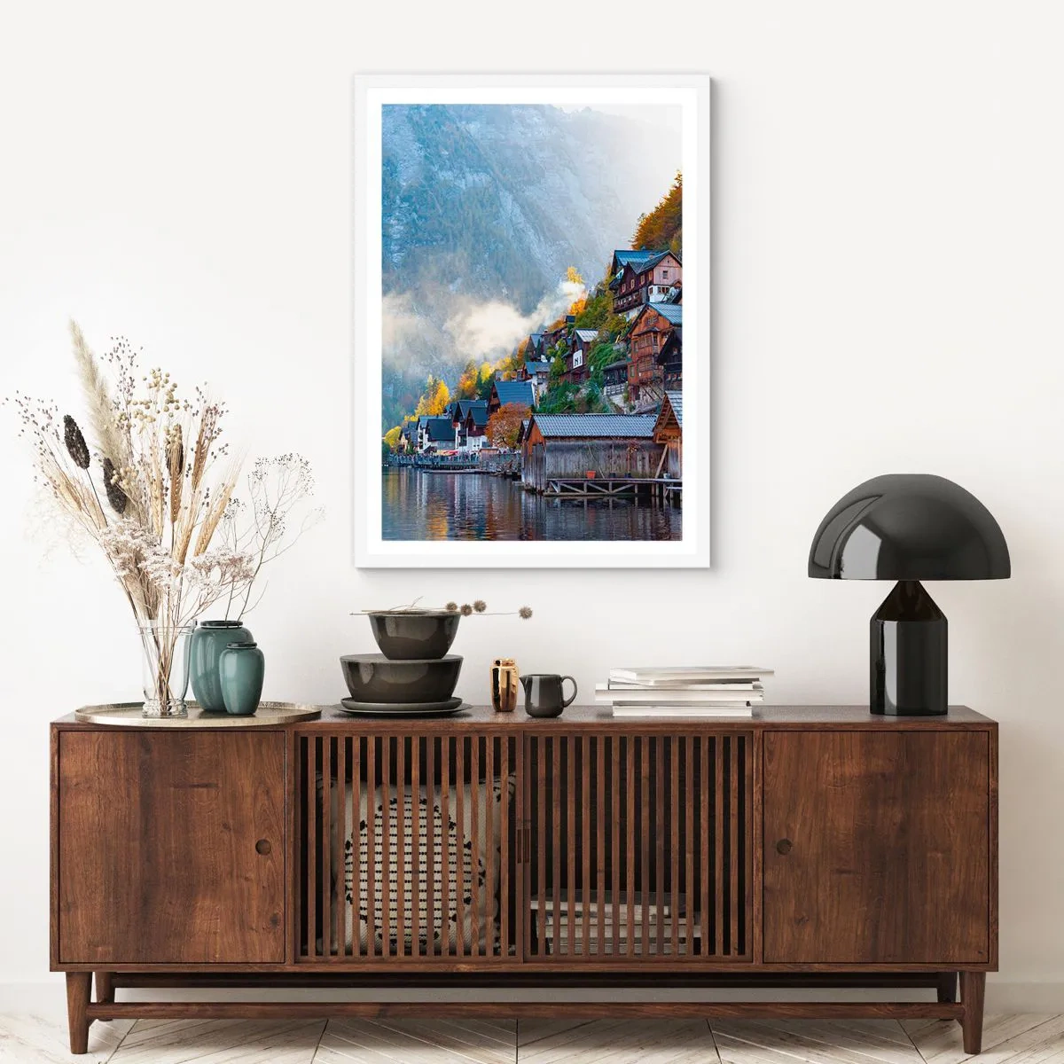 Plakat i hvid ramme - Alpine climes - 70x100 cm