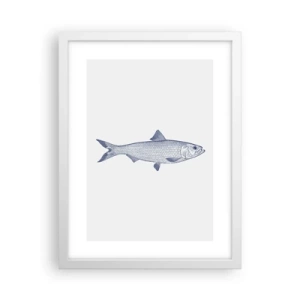 Plakat i hvid ramme - Hilsner fra de nordlige have - 30x40 cm