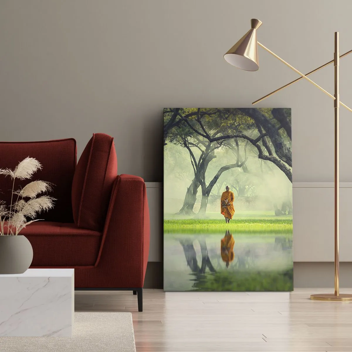 Lærredstryk - Billede på lærred - På vej mod oplysning - 50x70 cm