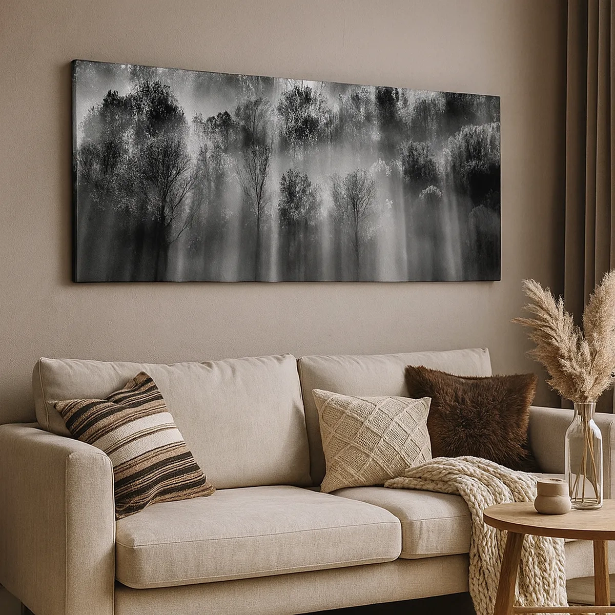 Lærredstryk - Billede på lærred - I stråler af lys - 30x30 cm