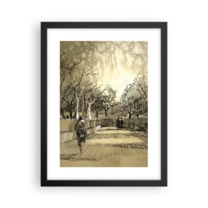 Plakat i sort ramme - Et øjeblik med fjer - 30x40 cm