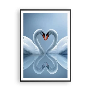 Plakat i sort ramme - Tid til kærlighed - 70x100 cm