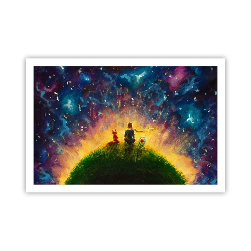 Plakat - Kærlighed og venskab - hele verden - 91x61 cm