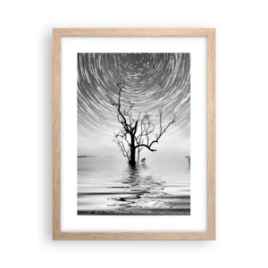 Plakat i ramme af lyst egetræ - En natursymfoni - 30x40 cm