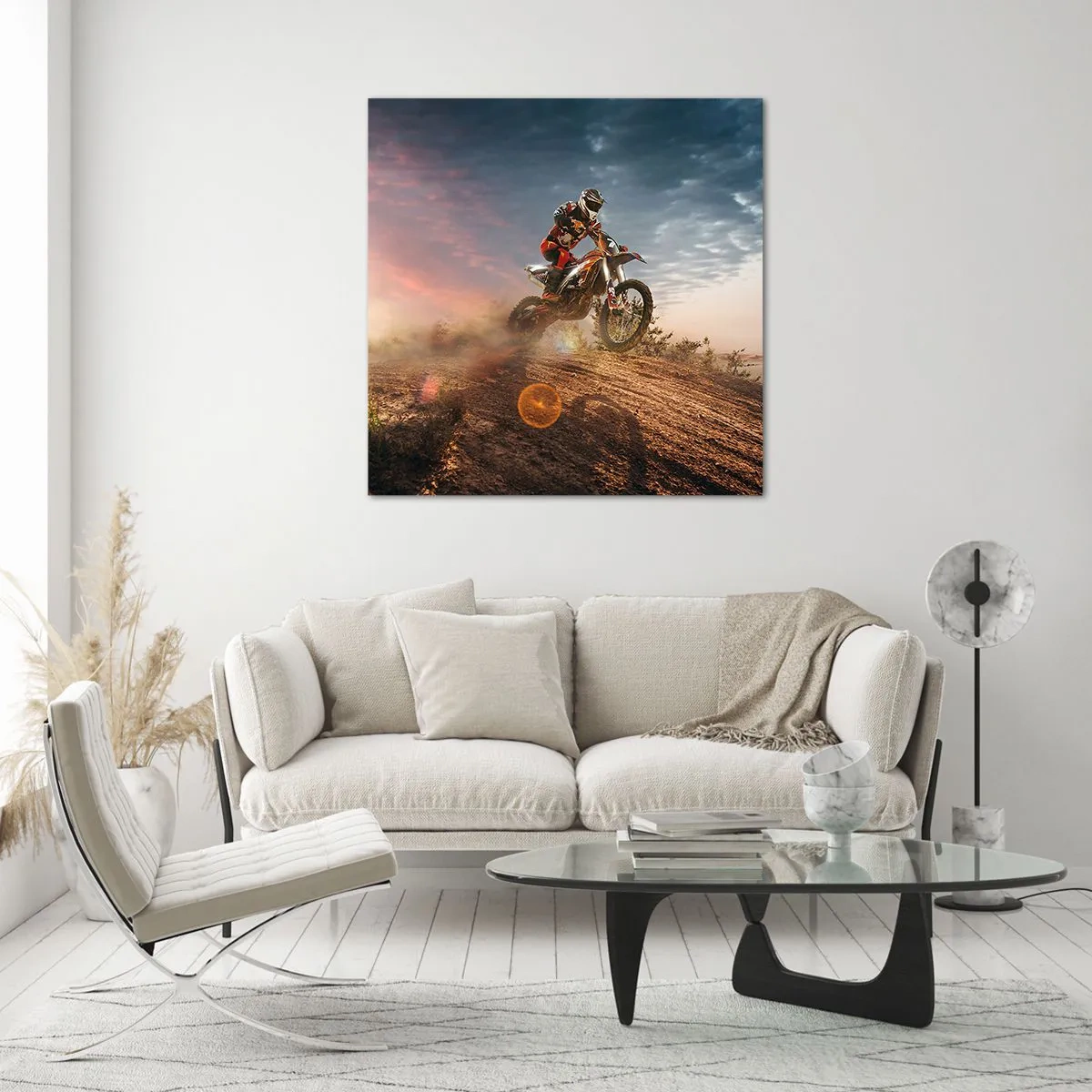 Billede på glas - For sejren - 70x70 cm