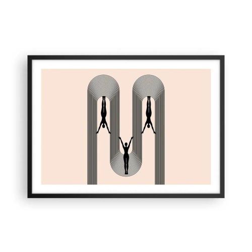 Plakat i sort ramme - På hovedet nedad - 70x50 cm