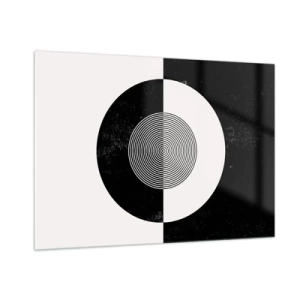 Billede på glas - Harmoni i sort og hvidt - 100x70 cm
