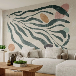 Fototapet Premium Sand - Blandt det grønne - Boho, Plante, Moderne - 100x70 cm