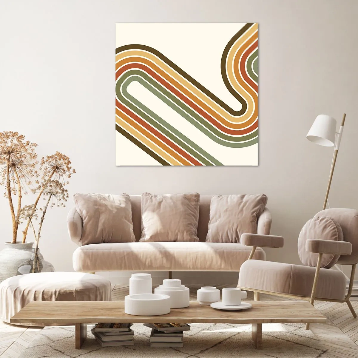 Lærredstryk - Billede på lærred - Zigzag til destinationen - 60x60 cm