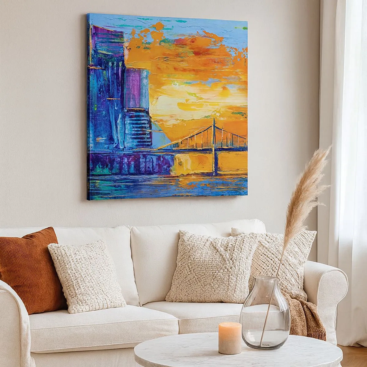 Lærredstryk - Billede på lærred - Kultur og natur - 30x30 cm