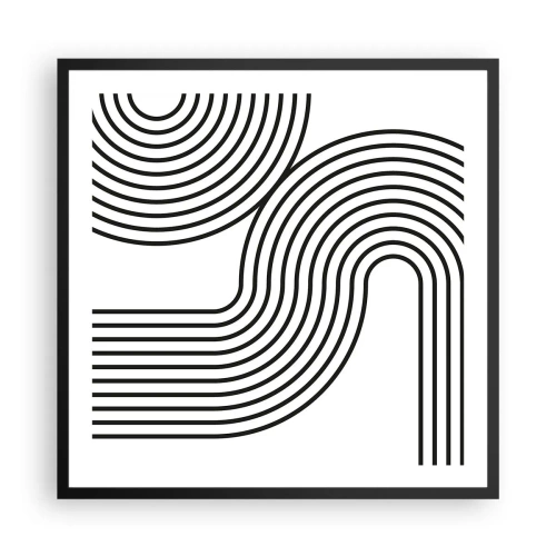 Plakat i sort ramme - På en kurve - 60x60 cm