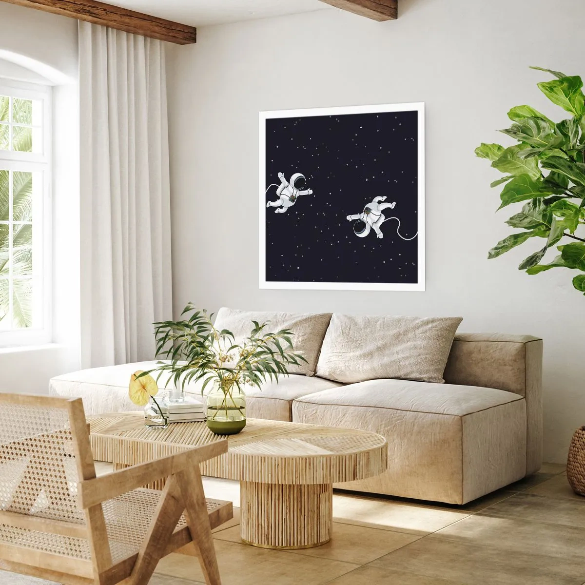 Plakat - Rummet vikler sig sammen - 60x60 cm