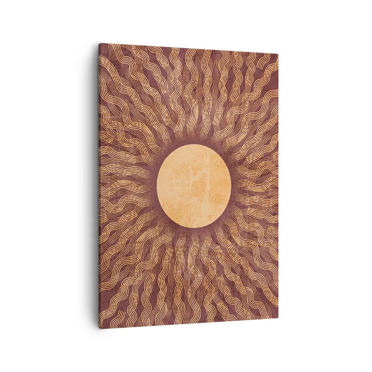 Lærredstryk - Billede på lærred - Ikon for solen - 50x70 cm