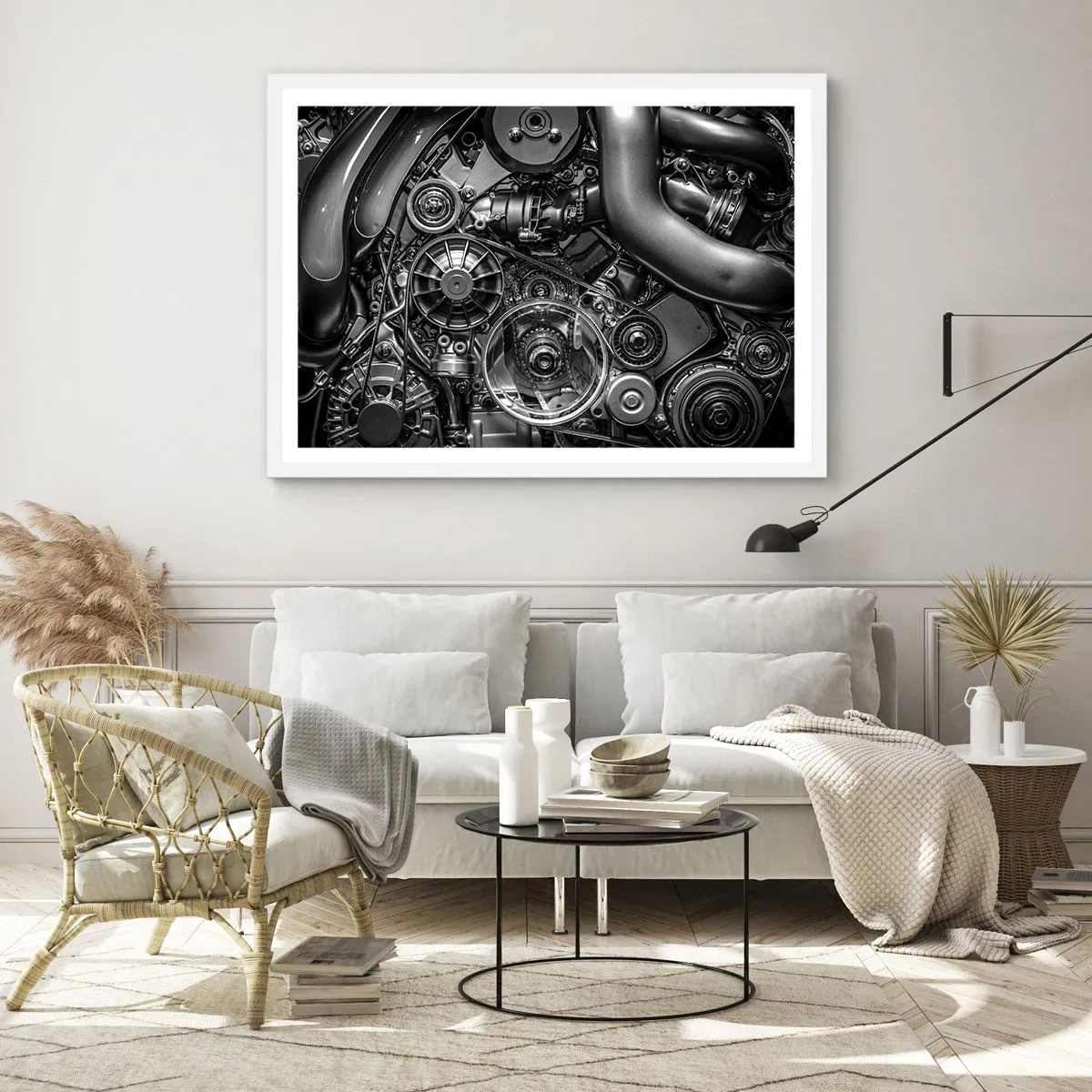 Plakat i hvid ramme - Mekanikkens poesi - 50x40 cm