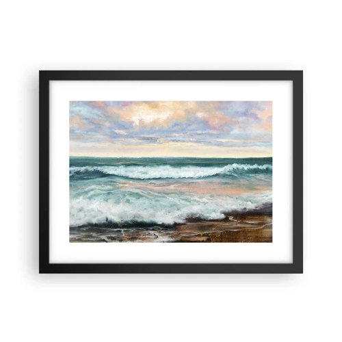 Plakat i sort ramme - Her vil du glatte din sjæl - 40x30 cm