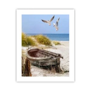 Plakat - Badet i vinden - 40x50 cm