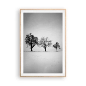 Plakat i ramme af lyst egetræ - Hvad drømmer de om? - 61x91 cm