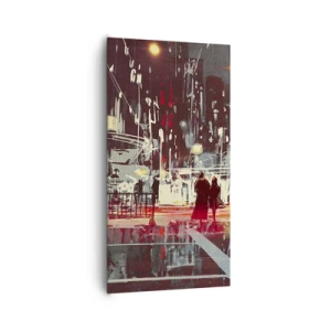 Lærredstryk - Billede på lærred - En storbyoverfart - 65x120 cm