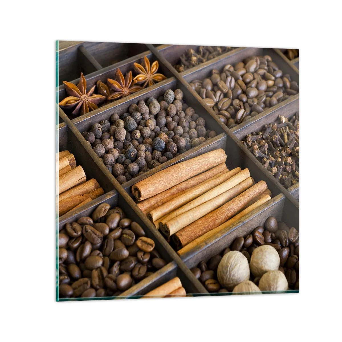 Billede på glas - Et skatkammer af aromaer - 40x40 cm