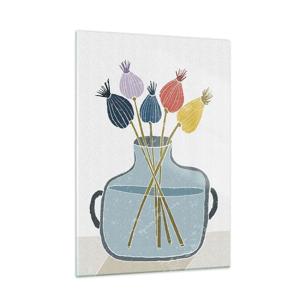 Billede på glas - Som et valmuefrø - 50x70 cm