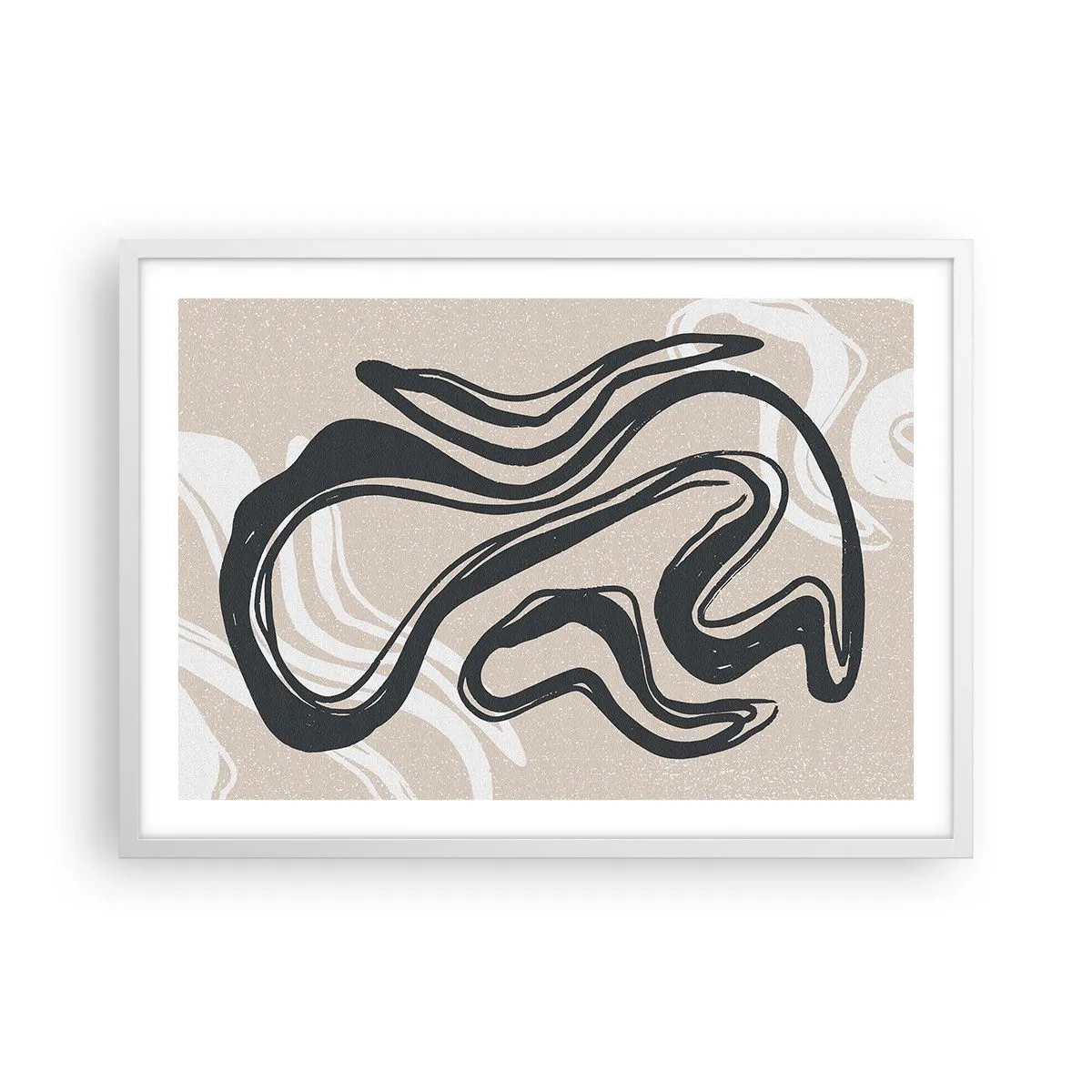 Plakat i hvid ramme - Multipliceret udtryk - 70x50 cm