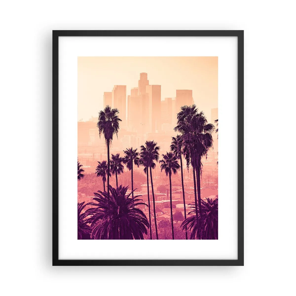 Plakat i sort ramme - Landskab i Californien - 40x50 cm