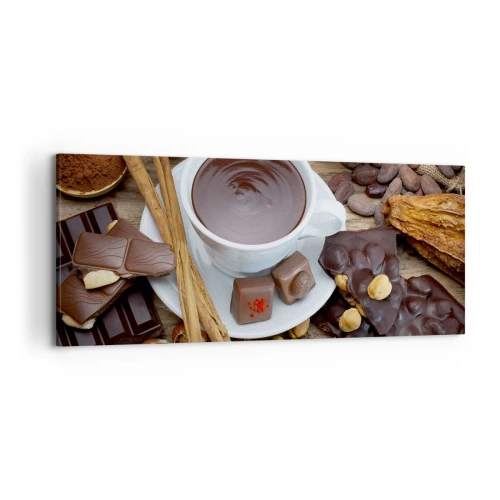 Lærredstryk - Billede på lærred - Fra en eventyrlig chokoladefabrik - 120x50 cm