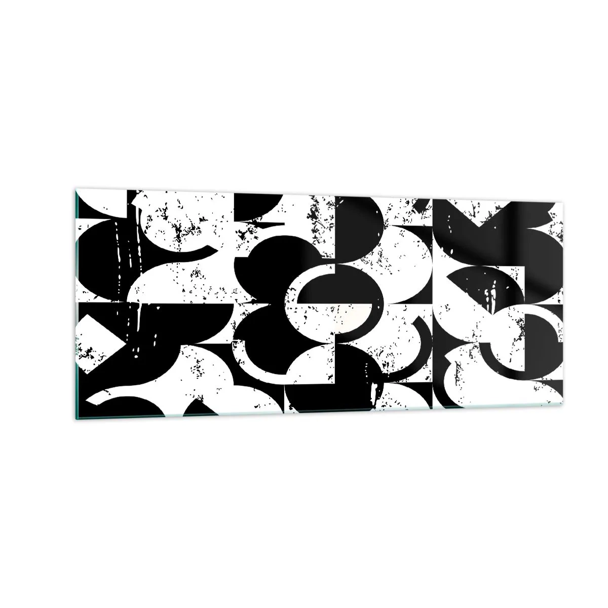 Billede på glas - Hvid er hvid og sort er sort - 100x40 cm