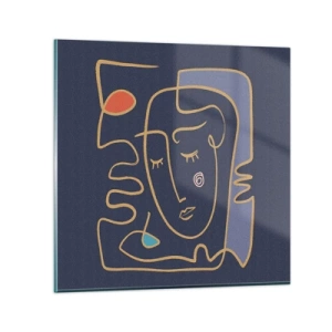 Billede på glas - I drømmerier - 40x40 cm