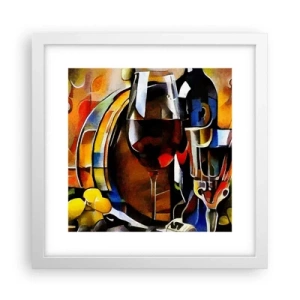 Plakat i hvid ramme - Og verden bliver mere farverig - 30x30 cm