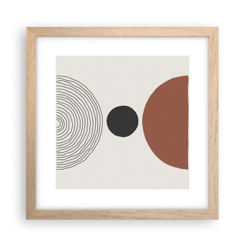 Plakat i ramme af lyst egetræ - I rampelyset - 30x30 cm