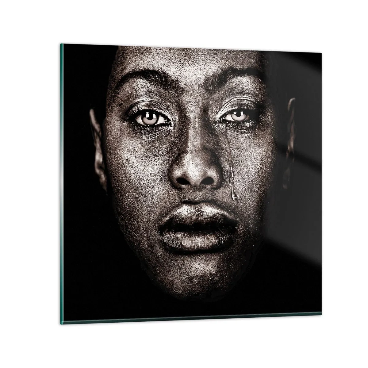 Billede på glas - Én tåre - 40x40 cm