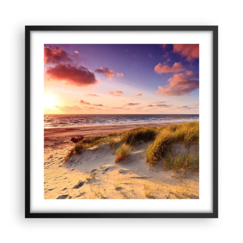 Plakat i sort ramme - Luften dufter allerede af sommer - 50x50 cm