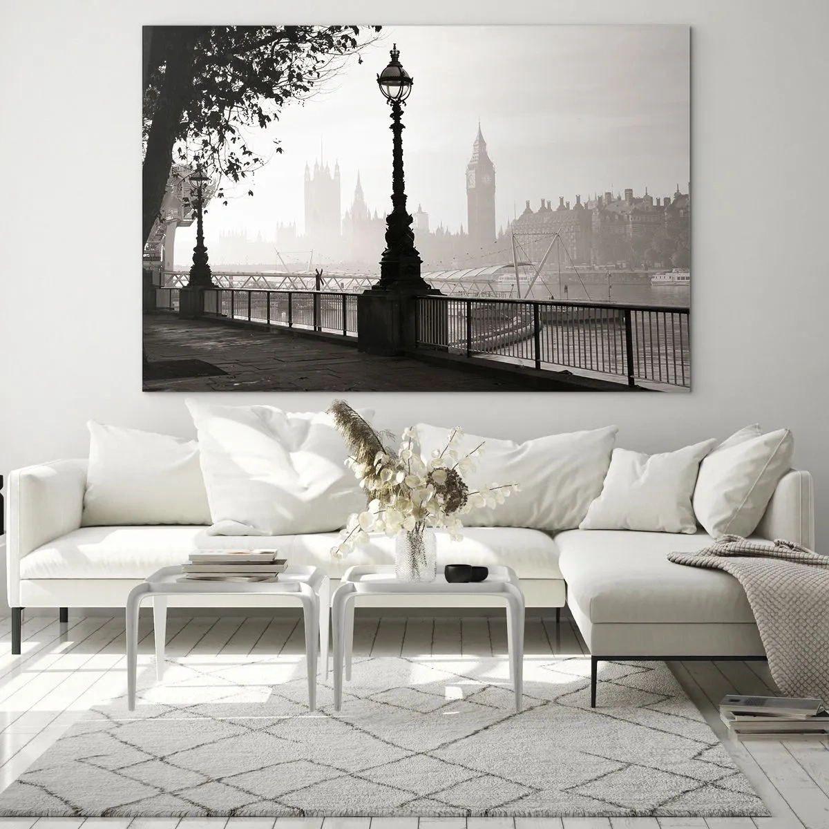 Billede på glas - London morgen - 120x80 cm