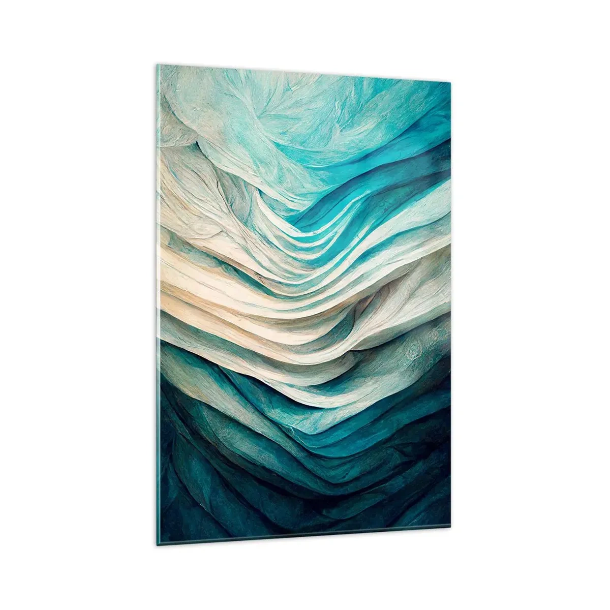 Billede på glas - Blå umættelighed - 80x120 cm