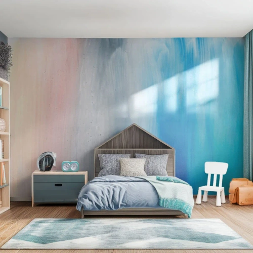 Fototapet Premium Canvas - Elementer: luft - Abstraktion, Stykke, Pastel - 150x105 cm