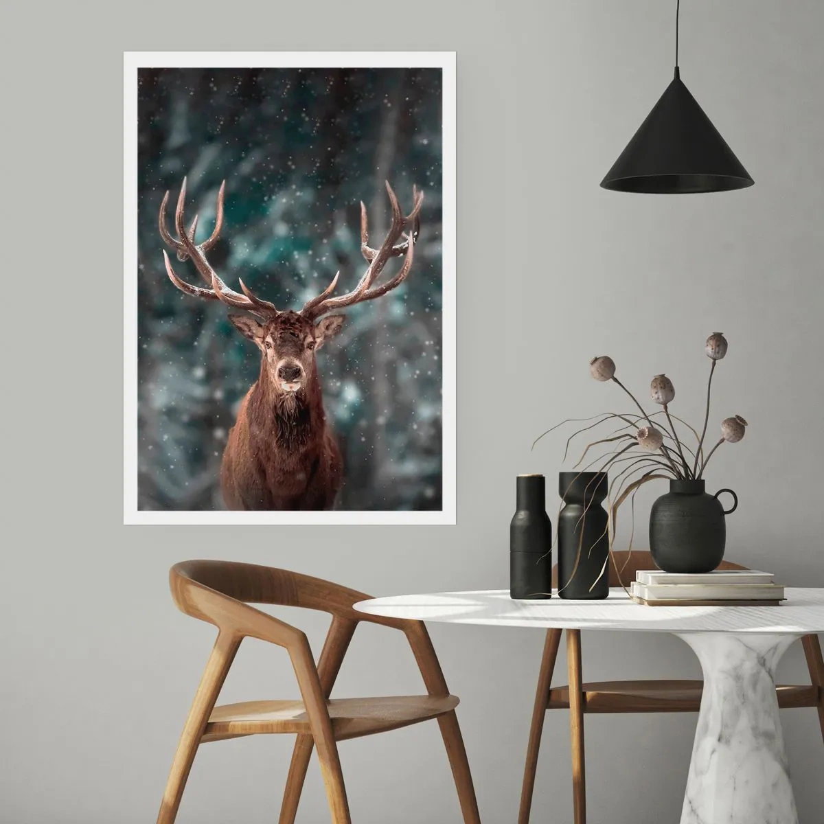 Plakat - Skovens konge kronet - 70x100 cm