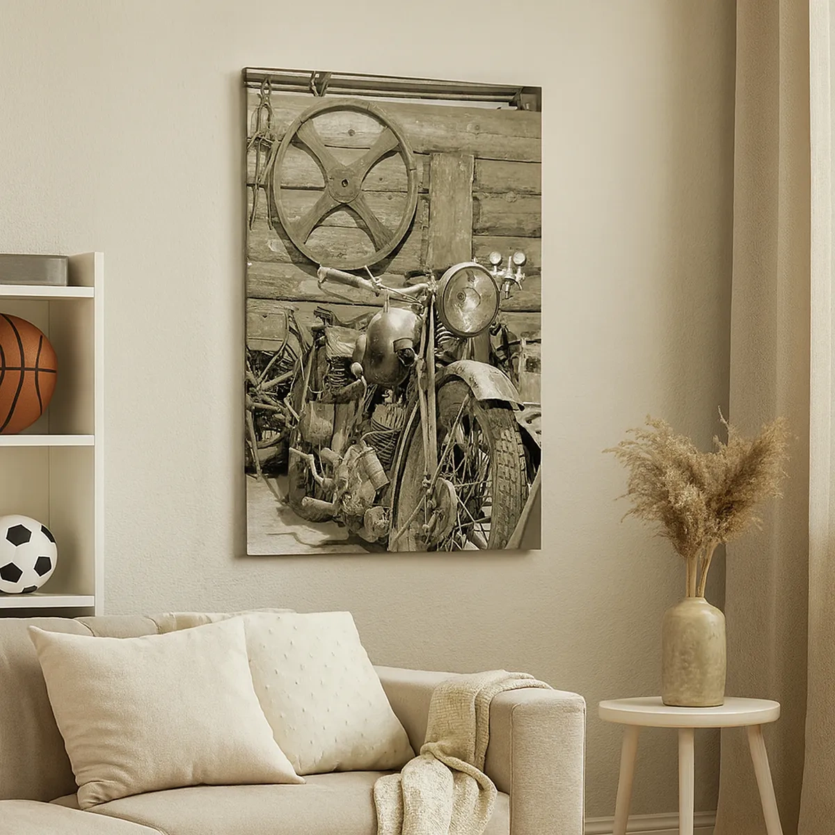 Lærredstryk - Billede på lærred - I onkel Wladeks skur - 50x70 cm