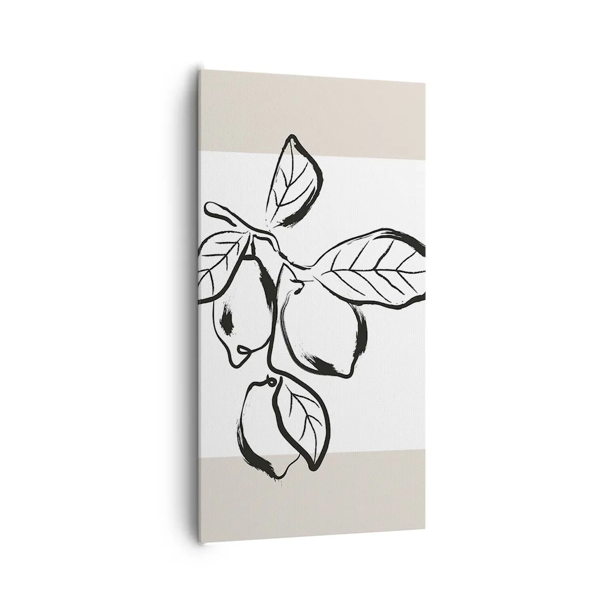 Lærredstryk - Billede på lærred - Hvor citronen modner... - 65x120 cm