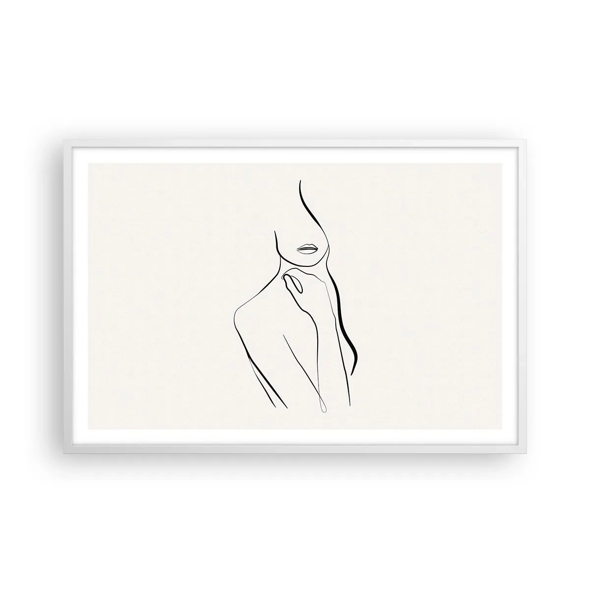 Plakat i hvid ramme - Bølge af melankoli - 91x61 cm