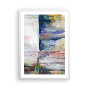Plakat i hvid ramme - Farverige indtryk og associationer - 50x70 cm