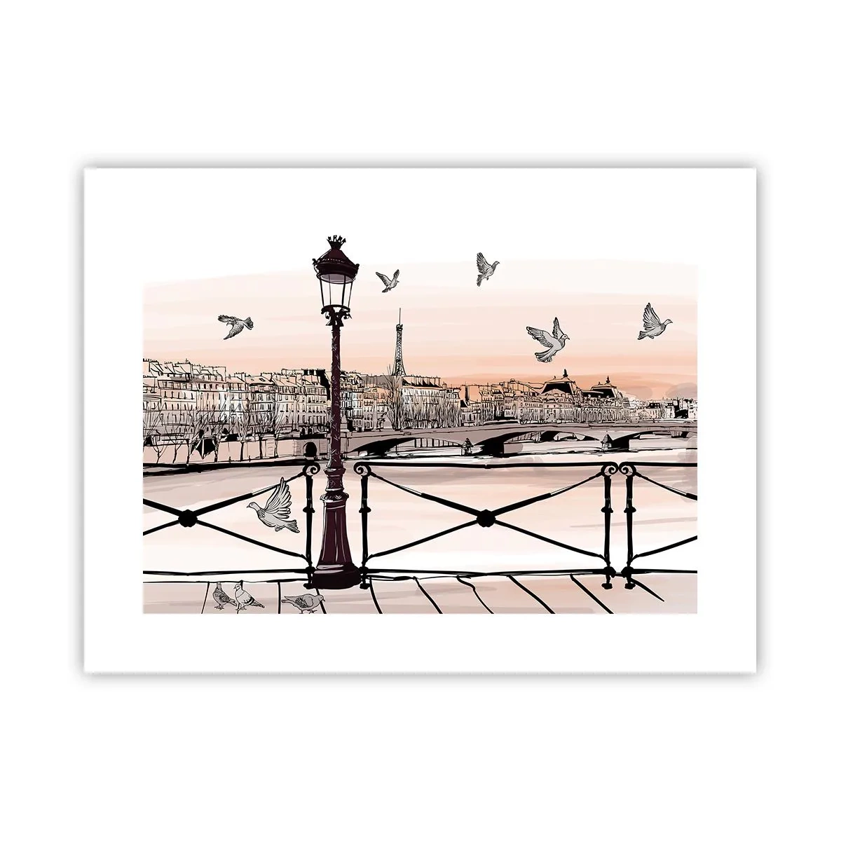 Plakat - Over Paris' hustage - 40x30 cm