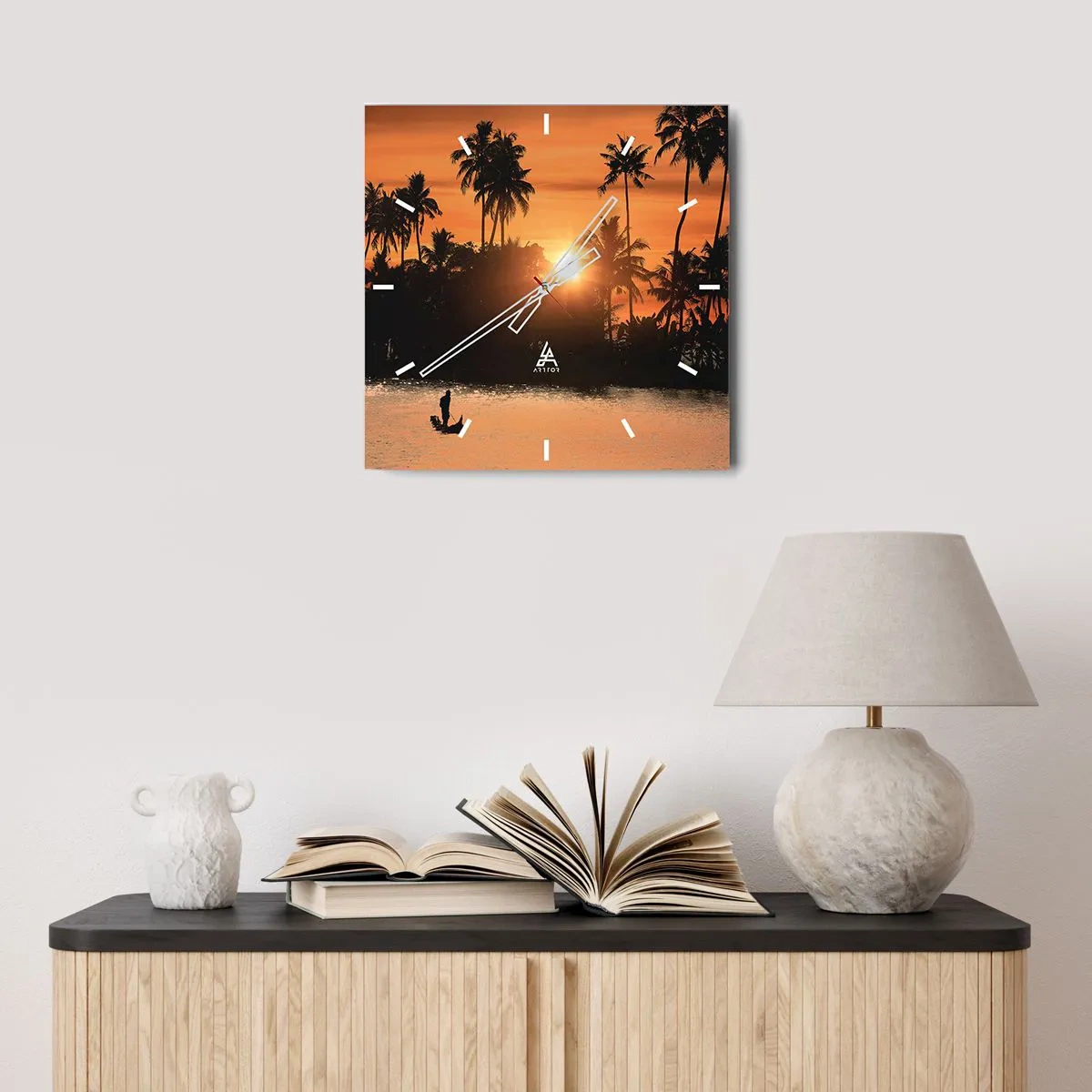 Vægur, Uret - Tid til at slappe af - 40x40 cm